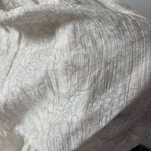 En Saison Milkmaid Cottagecore Toile Romantic Midi Dress Size XS Smocked Bow Tie - Picture 8 of 16